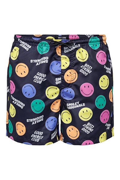 Only & Sons Badehose Bade-Shorts mit elastischem Bund und Tunnelzug