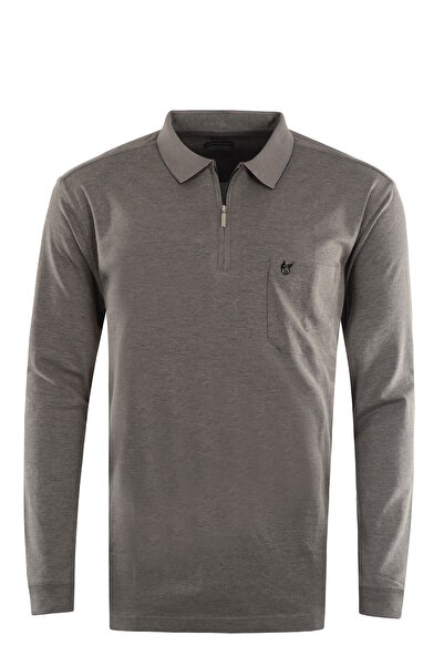 Hajo Shirt Langarm-Poloshirt Softknit mit Reißverschluss, Brusttasche und Logo-Stickerei in Comfort Fit