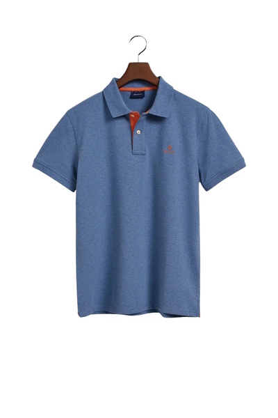 Gant Poloshirt Pique Polo Kurzarmshirt mit Kontrastkragen