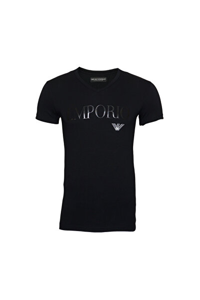 Emporio Armani Gömlek Pantolon V-Ausschnitt Kısa Kollu