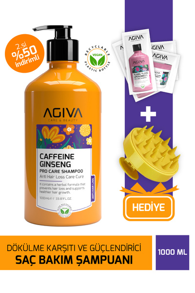 Agiva Care&Beauty Caffeine&Ginseng Dökülme Karşıtı ve Güçlendirici Saç Bakım ...