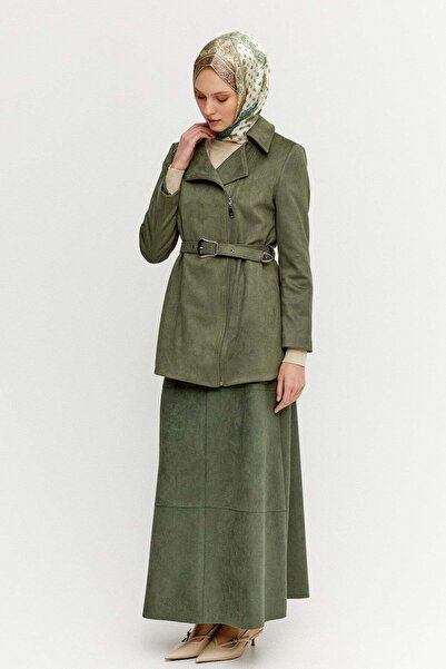 Setrms Kruvaze Süet Görünümlü Ceket