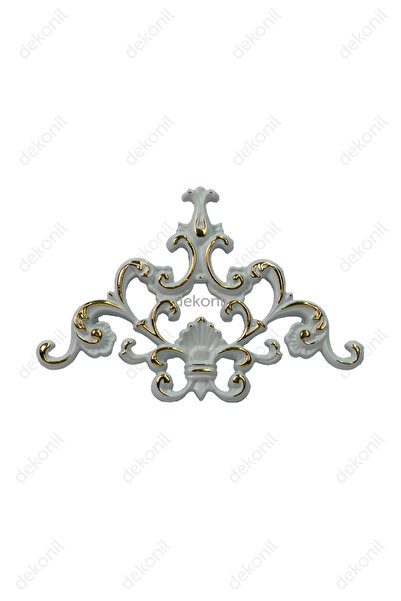 Dekonil Beyaza Altın Saray Tavan Köşe Motif 27*18 Cm (1 Adet)