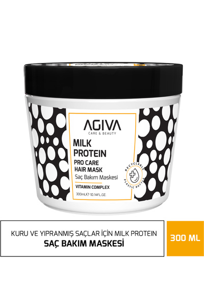 agiva care& beauty Milk Protein Kuru ve Yıpranmış Saçlar İçin Saç Maskesi – A...
