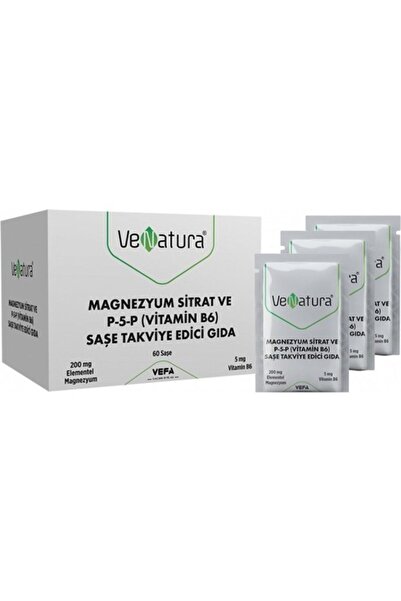 VeNatura Magnezyum Sitrat Ve P-5-P (VİTAMİN B6) 60 Saşe