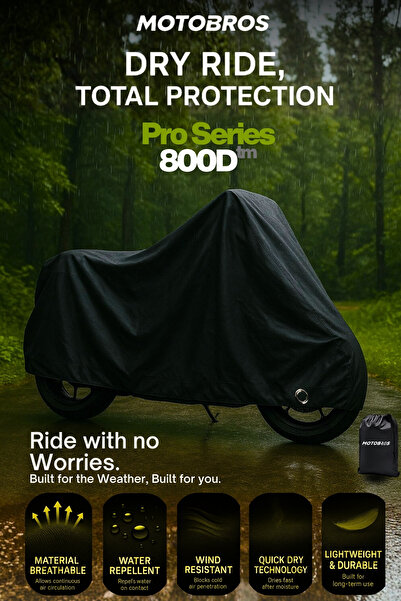 Motobros غطاء دراجة نارية من قماش أكسفورد 800D من سلسلة Pro مع حقيبة، غطاء مح...