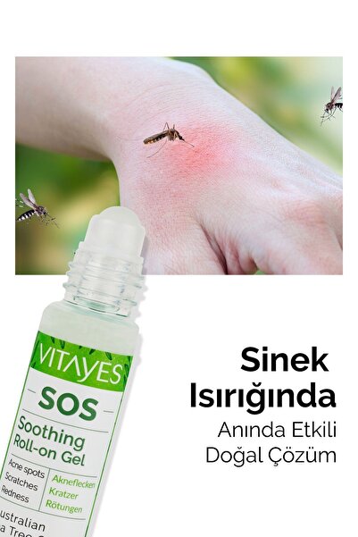 VITAYES Sos Serum Siyah Nokta Akne Sinek Isırması Cilt Problemi Onarıcı Çay Ağacı Yağı Cilt Serumu 30 ml