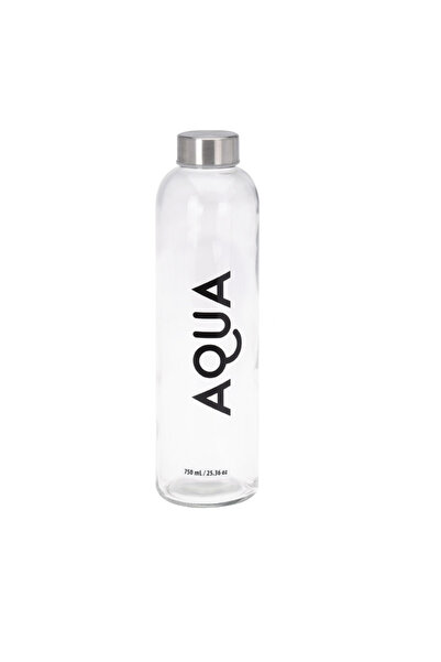Excellent Houseware -Aqua water bottle, glass, 7x25 cm, 750 ml, transparent