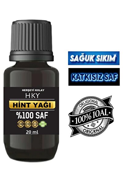 Herşeyi Kolay Hint Yağı 20ml Saf Katkısız Hint Yağı Soğuk Sıkım Pres Hint Yağı