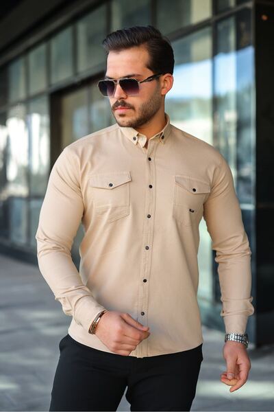 masso moda Slim Fit Jeans - Kot Erkek Gömlek Günlük Kullanıma Uygun