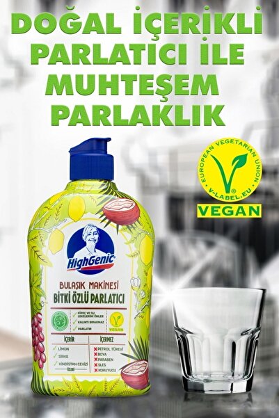 Highgenic Bitki Özlü Bulaşık Makine Parlatıcısı 500 ml