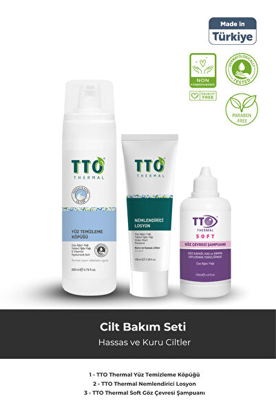 TTO Cilt Bakım Seti 3 ( Yüz Temizleme Köpüğü, Thermal Nemlendirici Losyon, Soft Göz Şampu