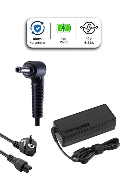 SPRANGE ASUS/LENOVO Laptop Notebook Adaptörü Şarj Aleti 19V 6.32A 120W 5.5*2....