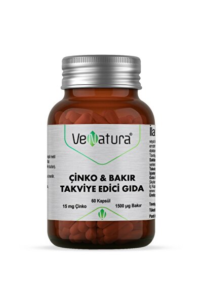 VeNatura Çinko & Bakır Takviye Edici Gıda 60 Kapsül