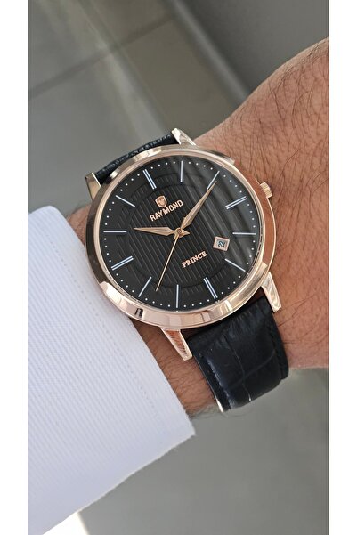 Raymond Rym-4735 Quartz Classic Men's Watch - 2 Years Warranty Rose-Black