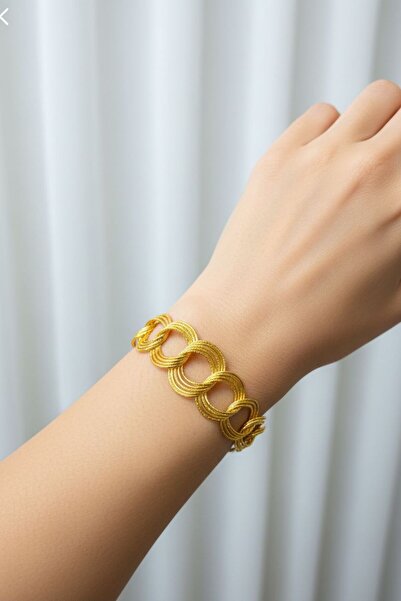 kuyumcu nurettin 6 gr (gram) Süzme Samanyolu Bileklik Künye 14 Ayar Altın