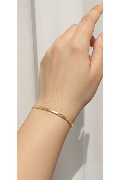 kuyumcu nurettin 2,50 gr (GRAM) Balık Sırtı Künye Bileklik 14 Ayar Altın