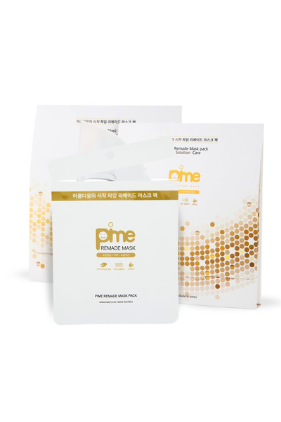 PIME قناع الوجه الكوري بسم النحل، عبوة من 5 قطع × 2 | أقنعة كولاجين مرطبة ومض...