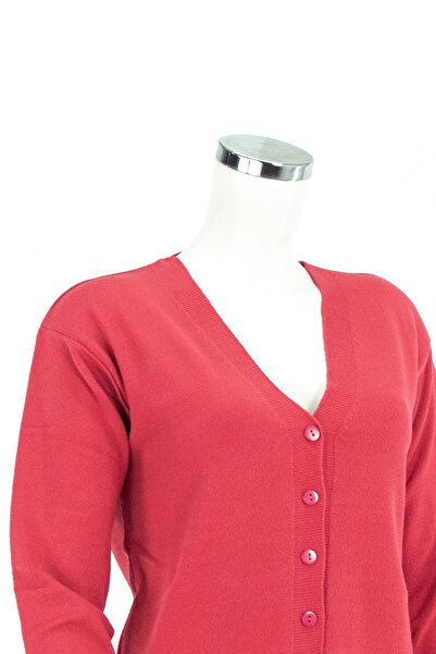 Oppland Cardigan scurt din țesătură Lycra Snowdrop, cu nasturi, fucsia, de iarnă