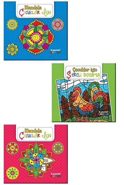 Karatay Yayınları Mandala Çocuklar İçin Boyama Kitabı 3 Adet