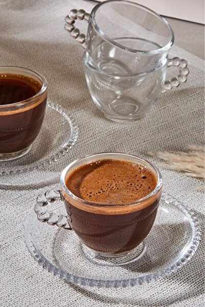 Perotti Boncukbağı 6 Kişilik 12 Parça 90ml Cam Kahve Fincanı 12602