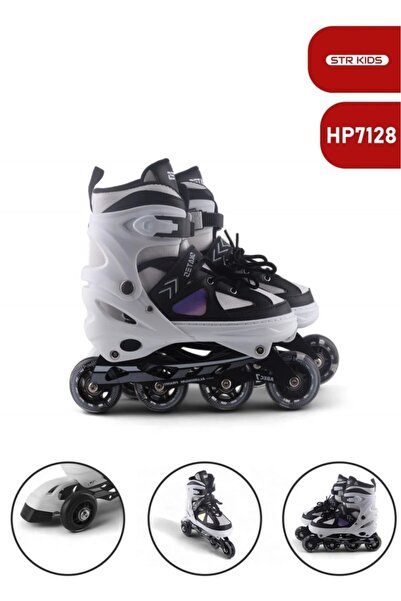 EksikSepeti Vadi Beyaz Silikon Tekerli Ayarlanabilir Işıklı Paten S 31-34 HP7128