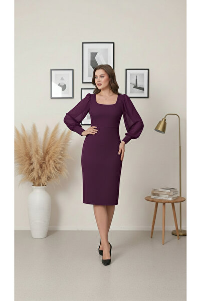 Rokka Moda Yuvarlak Yaka Balık Elbise