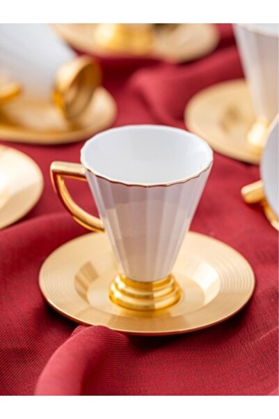 ACAR Alice Porcelain 6-Piece Cup Set 90 ml White Koh-05011