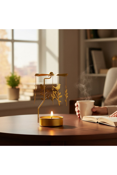 keyfim shop Isı ile Dönen Mumluk – Yıldız Modeli Dilek Çanı