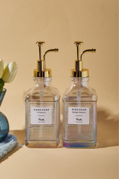 Perotti 16976 ريتا لاستر 2 قطعة موزع صابون سائل سعة 500 مل