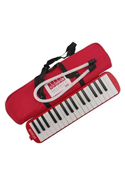 Genel Markalar 32k 32 Tuşlu Melodika Bez Çantalı Kırmızı