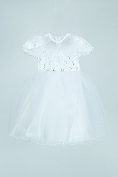 Oppland Kız Çocuk 2-3-4-5 Yaş Drope Kollu Hacim Çemberli Simli Küpürlü Pullu ...