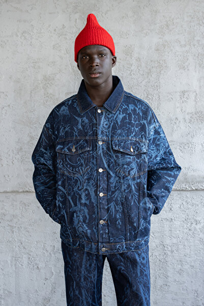 Machinist Ανδρικό μπουφάν με μπαρόκ σχέδιο με σχέδιο Paisley