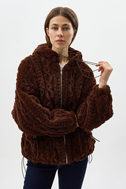 Rays 5061 Zippered Pocket Cardigan Brown