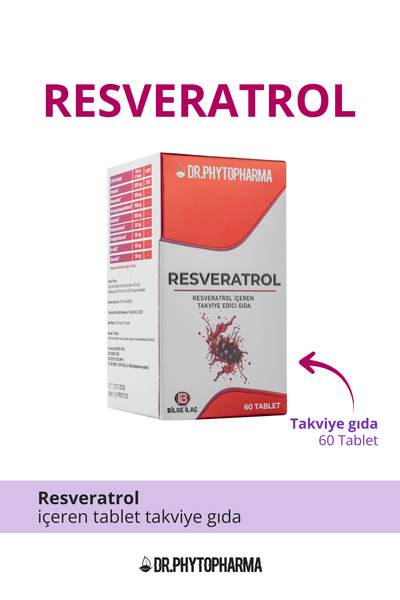 Dr Phytopharma Resveratrol, Kırmızı Ginseng, Kurkumin, Rodiola, Fesleğen, Arı Sütü, Quercetin İçeren Takviye 1000mg