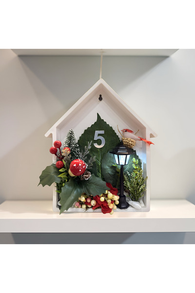 FLORİVYA LED Işıklı Kış Ev Konsepti – Dekoratif Duvar & Masaüstü Süsü, Kuş ve Fener Figürlü