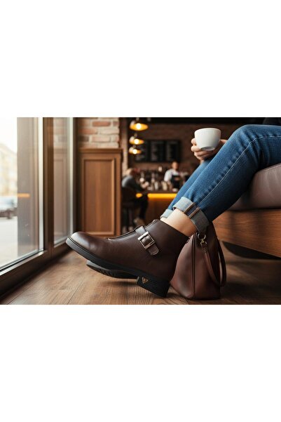 BAYRAMOĞLU KUNDURA Дамски ежедневни ботуши с катарами отстрани