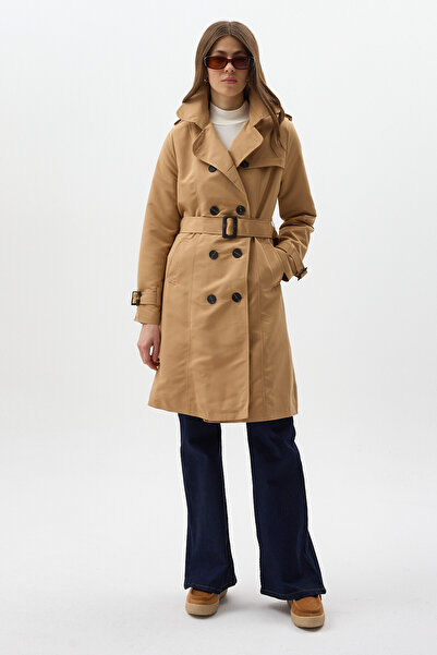 Rays 3033A Trench cu detaliu de legare în talie Camel