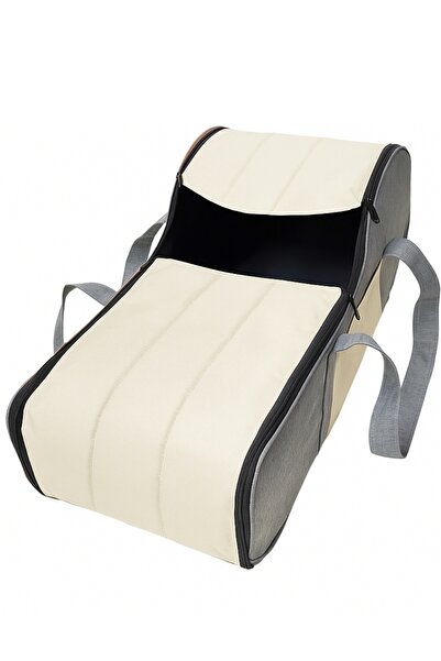 USF Portbebe Ana Kucağı Puset Bebek Taşıma (SIVI VE RÜZGAR GEÇİRMEZ) Gri-krem