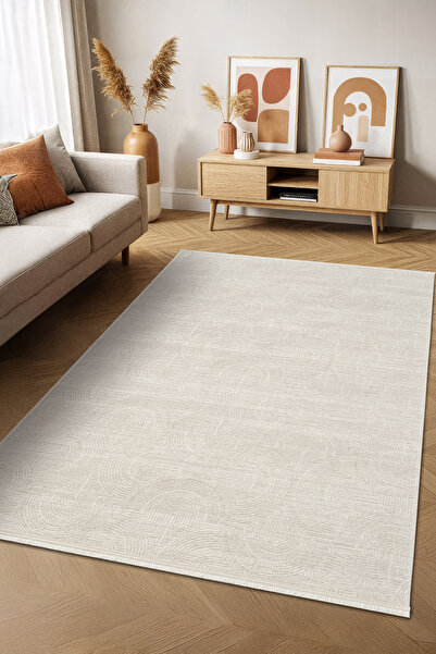 Karmen Halı Icon IC002G Gri Modern Desen Akrilik Pamuk Tabanlı Salon Koridor ...