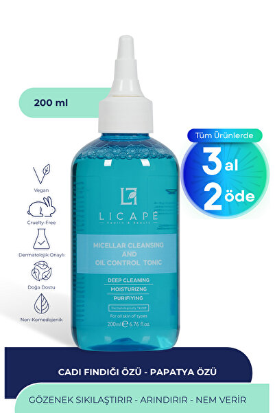 Licape Gözenek Sıkılaştırıcı, Arındırıcı ve Yağ Dengeleyici Tonik 200ml