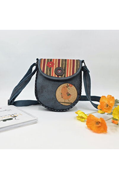 HOODİEMOUSE Ethnic Bohemian Style Bird Figured Cross Braided Shoulder Bag - P...