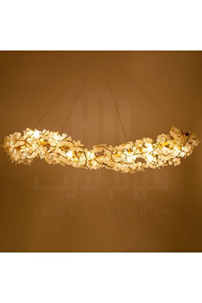 homelight ثريا فاخرة ذهبية جنيهات كريستال 1 متر و نصف