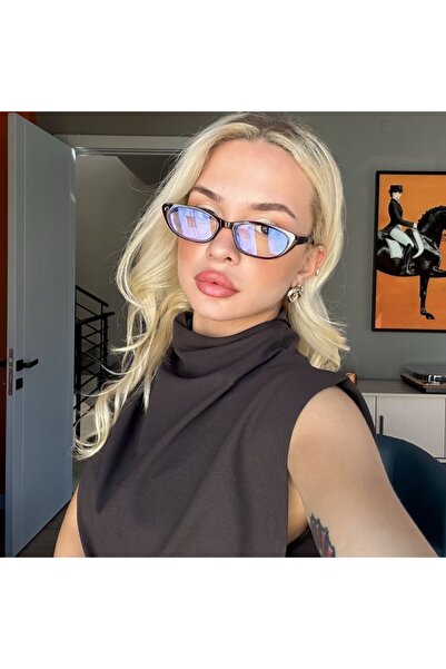 BluePepper Mira Cateye Retro Mavi Işık Korumalı Ekran gözlüğü Optik Uyumlu Ca...