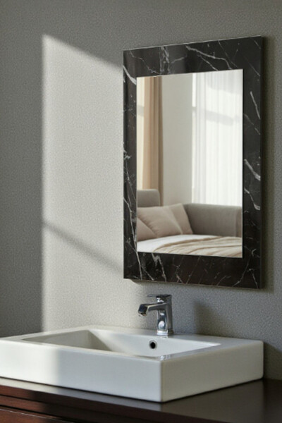 SürLaz Dekoratif Duvar Aynası 60x45 cm, Yatak Odası Koridor Salon Duvar Dekoru