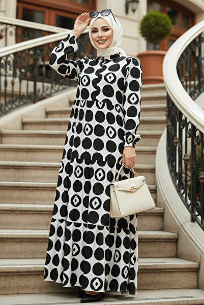 Neva Style Чорна сукня з візерунком 89741S