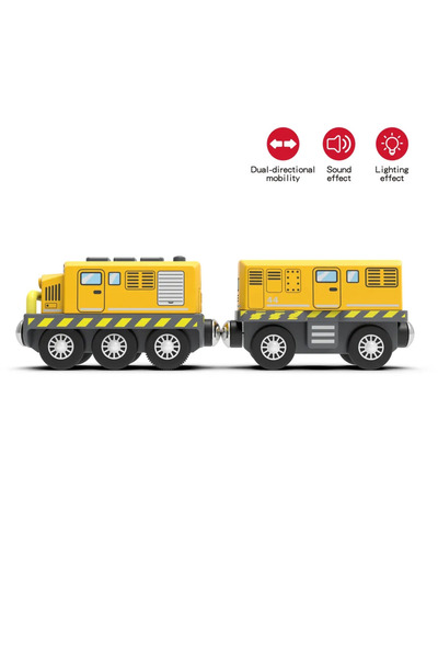 Choice قطار كهربائي مغناطيسي للأطفال من يلو ترين، قاطرة، مسار خشبي، مسار سكة ...