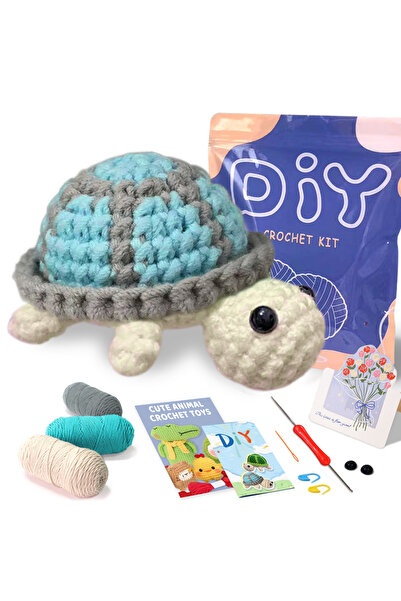 Choice طقم حياكة السلحفاة الزرقاء للمبتدئين، فكرة هدية مثالية لعشاق الحرف الي...
