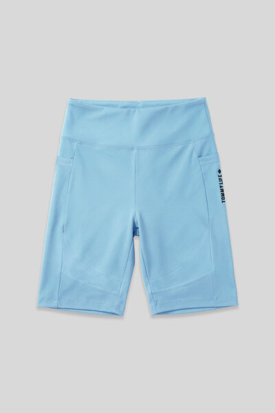 TOMMY LIFE Γυναικείο κολάν ποδηλασίας γαλάζιο ελαστικό Standard Fit Performan...