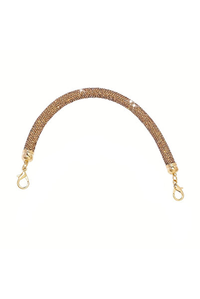 Choice قطعة واحدة ذهبية، أو قطعتين من حزام حقيبة يد مرصع بأحجار الراين الكريس...